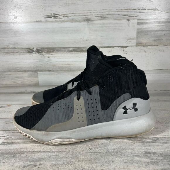 Under Armour Anomaly Men's‎ Colorblock Lace-Up Sneakers Gray & Black Size 12 - Picture 2 of 8